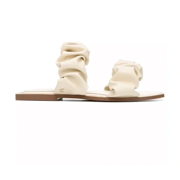 NEW Circus by Sam Edelman Women's Iggy Ruched Slide Sandals Ivory - Picture 2 of 8